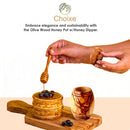Olive Wood Honey Pot w/Honey Dipper