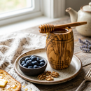 Olive Wood Honey Pot w/Honey Dipper by Choixe