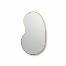 Kidney Shape Wall Mirror - Unlacquered Brass Mirror