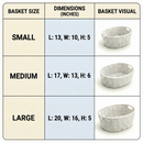 Multi-Purpose Nesting Rattan Basket 3-Piece Set