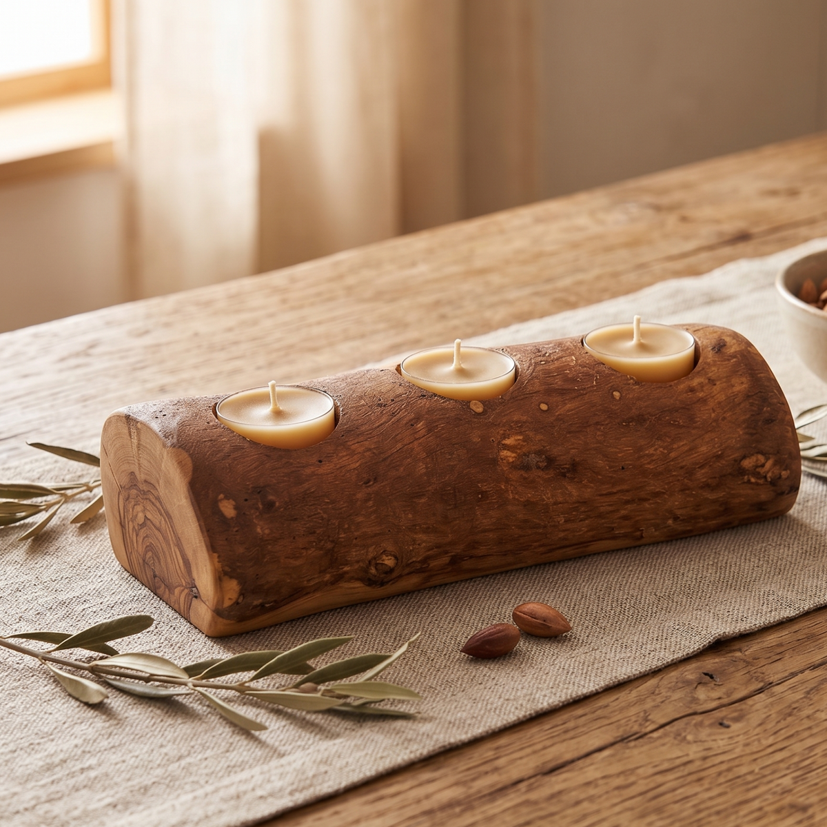 Olive Wood Candle Holder, photo 7 of 10