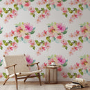 Delicate Watercolor Spring Flowers Wallpaper Mural