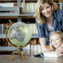 Educational Geographic 5/8/10 Inch World Globe with Triangle Metal Stand by LJGDeals
