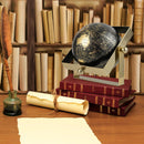 Geographic 6/ 8/ 10 Inch World Globe with Clear Printing and Square Frame by LJGDeals