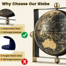 Geographic 6/ 8/ 10 Inch World Globe with Clear Printing and Square Frame by LJGDeals