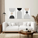 Neutral Mid-Century Modern Wall Art | Set of 3 by Wall Art Set