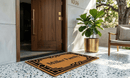 Geometric Border Personalized Coir Mat