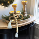Bohemian Geometric Wood Garland with Tassels by Decor Steals
