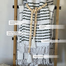 Bohemian Geometric Wood Garland with Tassels by Decor Steals
