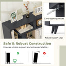 Geometric Bookcase with Anti-Tipping Kit and Storage Shelving Unit-Black