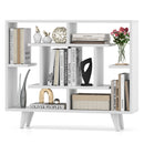Geometric Bookcase with Anti-Tipping Kit and Storage Shelving Unit-Black by DirectDeals