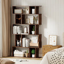 Geometric Bookshelf 5-Tier Bookcase with Open Shelves and Closed-back Cubes by LJGDeals