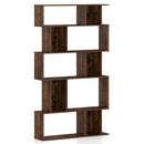 Geometric Bookshelf 5-Tier Bookcase with Open Shelves and Closed-back Cubes by LJGDeals