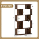 Geometric Bookshelf 5-Tier Bookcase with Open Shelves and Closed-back Cubes by DirectDeals