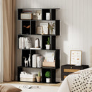 Geometric Bookshelf 5-Tier Bookcase with Open Shelves and Closed-back Cubes by DirectDeals