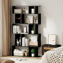 Geometric Bookshelf 5-Tier Bookcase with Open Shelves and Closed-back Cubes by LJGDeals