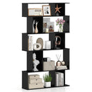 Geometric Bookshelf 5-Tier Bookcase with Open Shelves and Closed-back Cubes by LJGDeals