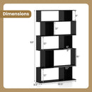Geometric Bookshelf 5-Tier Bookcase with Open Shelves and Closed-back Cubes by LJGDeals