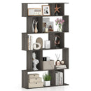Geometric Bookshelf 5-Tier Bookcase with Open Shelves and Closed-back Cubes by LJGDeals