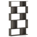 Geometric Bookshelf 5-Tier Bookcase with Open Shelves and Closed-back Cubes by LJGDeals