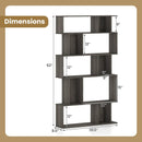 Geometric Bookshelf 5-Tier Bookcase with Open Shelves and Closed-back Cubes by DirectDeals