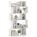 Geometric Bookshelf 5-Tier Bookcase with Open Shelves and Closed-back Cubes by DirectDeals