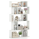 Geometric Bookshelf 5-Tier Bookcase with Open Shelves and Closed-back Cubes by LJGDeals