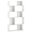 Geometric Bookshelf 5-Tier Bookcase with Open Shelves and Closed-back Cubes by DirectDeals