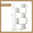 Geometric Bookshelf 5-Tier Bookcase with Open Shelves and Closed-back Cubes by DirectDeals