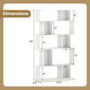 Geometric Bookshelf 5-Tier Bookcase with Open Shelves and Closed-back Cubes by LJGDeals