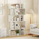 Geometric Bookshelf Set of 2 5-Tier Bookcase with Open Shelves and Closed-back Cubes by LJGDeals