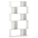 Geometric Bookshelf Set of 2 5-Tier Bookcase with Open Shelves and Closed-back Cubes by DirectDeals