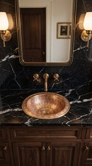 Round Bathroom Sink - Moroccan Copper & Brass Sink