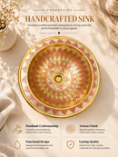 Round Bathroom Sink - Moroccan Copper & Brass Sink