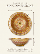 Round Bathroom Sink - Moroccan Copper & Brass Sink