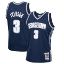Allen Iverson Georgetown Hoyas Mitchell & Ness Navy Blue 1995-96 Hardwood Classics Swingman Jersey by Dynasty Sports & Framing