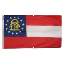 Georgia Flag with Grommets Along the Edges for Wall Hanging by Flagman of America