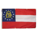 Georgia Flag with Grommets Along the Edges for Wall Hanging by Flagman of America