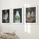 Halloween Ghosts in the Forest Wall Art Prints by Wall Art Set