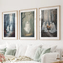 Dark Halloween Spooky Ghost Wall Art Prints Decor by Wall Art Set