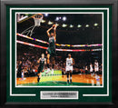 Giannis Antetokounmpo Slam Dunk v. Celtics Milwaukee Bucks Autographed 16x20 Framed Basketball Photo by Dynasty Sports & Framing