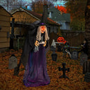 Giant Halloween Witch Decoration with LED Lights Widened Base Sound by DirectDeals
