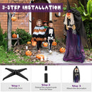 Giant Halloween Witch Decoration with LED Lights Widened Base Sound by LJGDeals