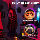 Giant Halloween Witch Decoration with LED Lights Widened Base Sound by LJGDeals