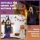 Giant Halloween Witch Decoration with LED Lights Widened Base Sound by LJGDeals
