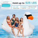 Giant Inflatable Swan Floating Island 4-Person Pool Float with 4 Cups Holders by LJGDeals