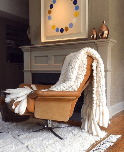 Clouds Chunky Knit Throw Blanket, photo 2 of 22