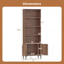 Giantex Bookshelf with Doors and 2 Anti-Tipping Kits for Home Office by LJGDeals