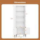 Giantex Bookshelf with Doors and 2 Anti-Tipping Kits for Home Office by DirectDeals