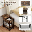 End Table with Charging Station USB Ports Outlets and Flip Top by LJGDeals